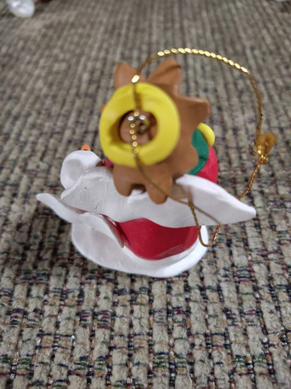 Vintage Eddie Walker Angel snow snowman figure ornament Xmas
